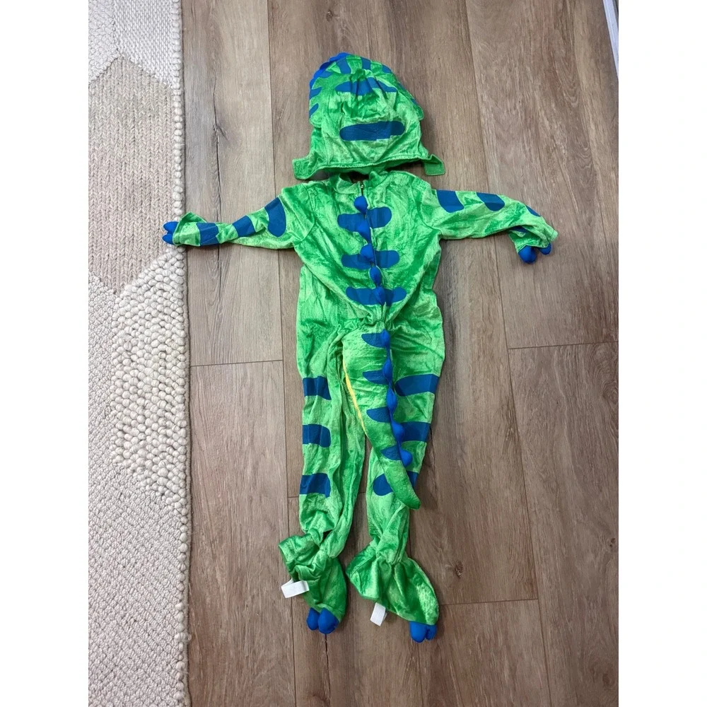 triceratops dinosaur green halloween costume toddlers / kids size 3T (3-4 yrs)
